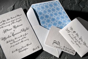 Beautiful new letterpress invitations by Smock