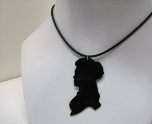 recycled silhouette necklace