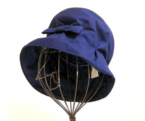 blue rain hat