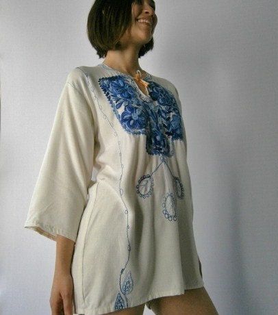 embroidered linen coverup