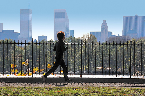 jogging in New York City