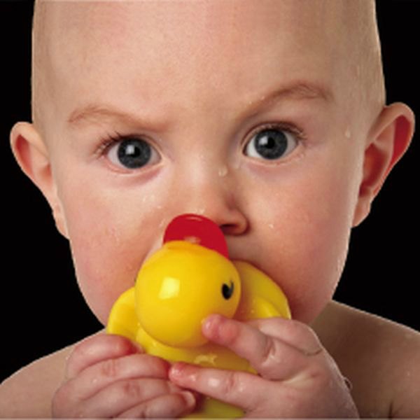 Baby with rubber duck for Safe Markets