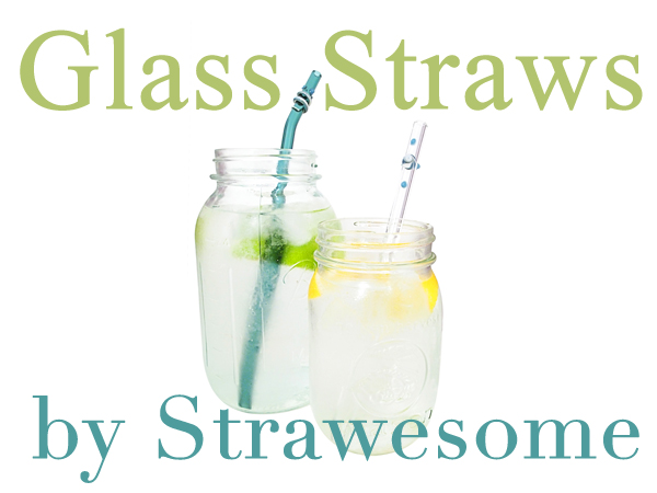 Strawesome Glass Straws - a great way to reduce plastic use & minimize exposure to BPA