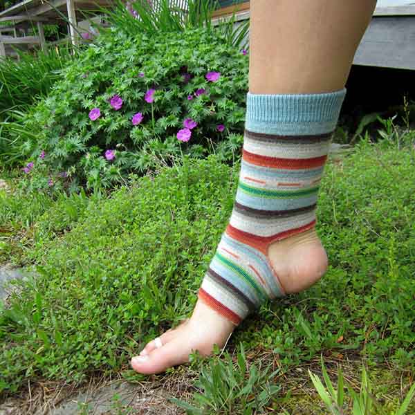 Make Yoga Socks from an Old Pair of Socks